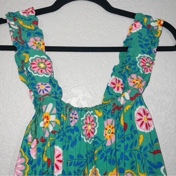 NWT Emily Wonder x Andree By Unit‎ Green Floral Shift Dress Size Small - Picture 2 of 6